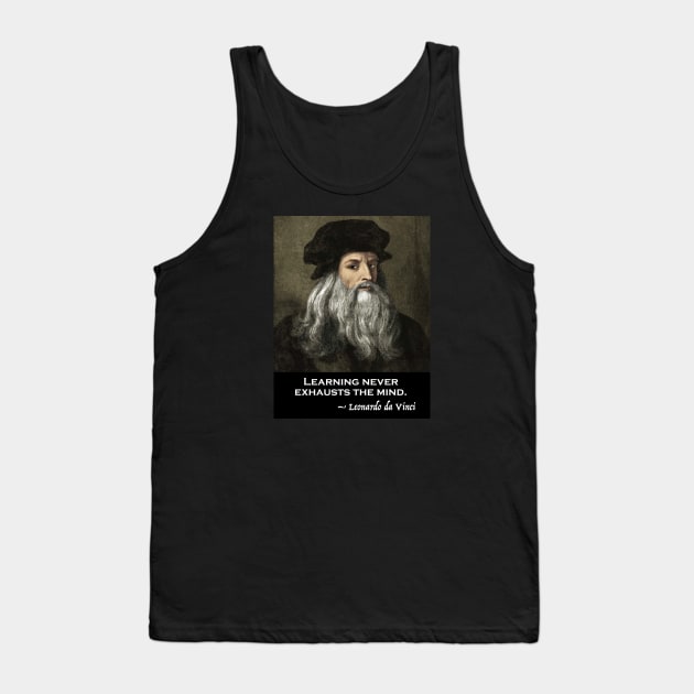 Leonardo da Vinci Inspirational Quote Tank Top by Persona2